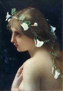 Jules Joseph Lefebvre Nymph with morning glory flowers oil painting on canvas